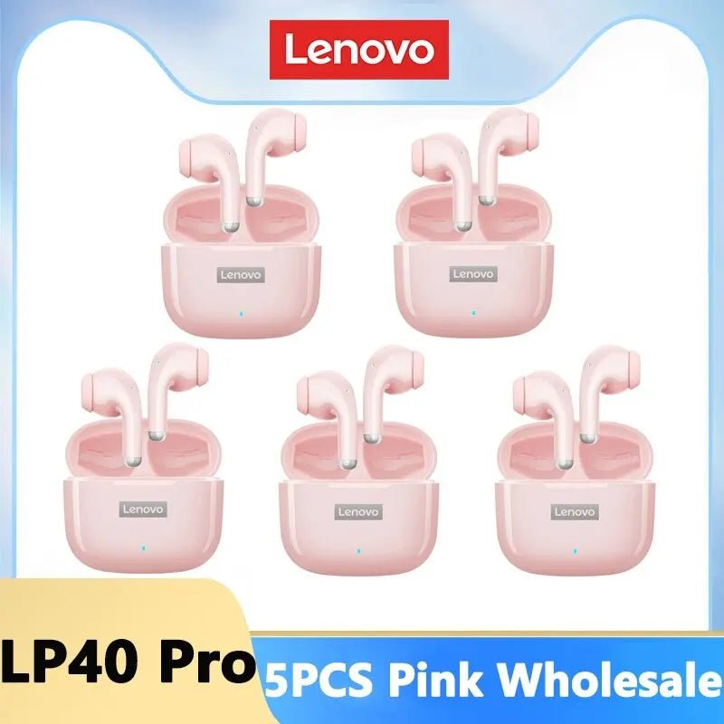 Lenovo LP40 Pro Earphones Bluetooth 5.0 Wireless Sports Headphone Waterproof Earbuds with Mic Touch Control TWS Headset - Too-Eazy