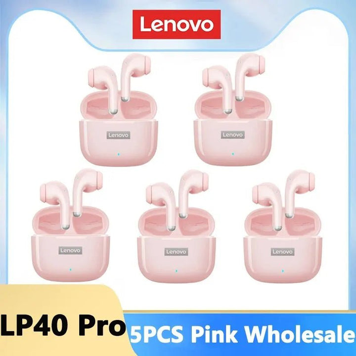 Lenovo LP40 Pro Earphones Bluetooth 5.0 Wireless Sports Headphone Waterproof Earbuds with Mic Touch Control TWS Headset - Too-Eazy