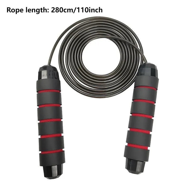 Jump Rope Professional Tangle Free Rapid Speed Jumping Rope Foam Handle Adjustable Steel Skipping Rope Gym Fitness Slim Body - Too-Eazy