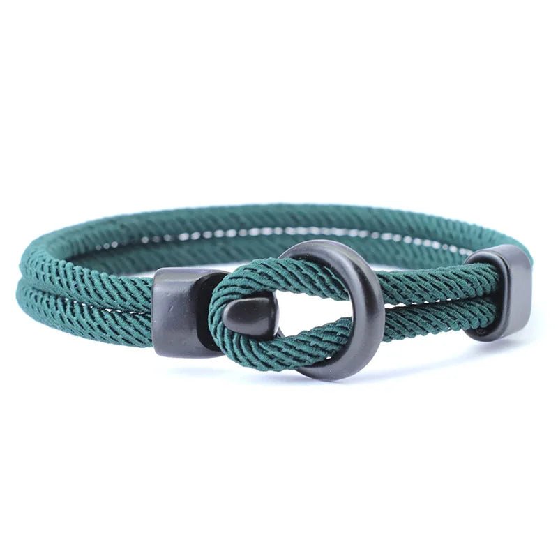 2024 Fashion Rope Bracelet Men Double Layer Outdoor Camping Braclet Homme Accessories Survival Paracord Braslet Gift For Him - Too-Eazy