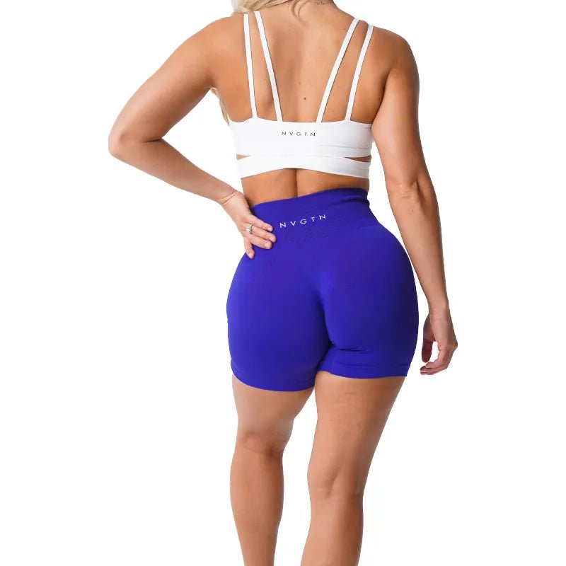 NVGTN Spandex Solid Seamless Shorts Women Soft Workout Tights Fitness Outfits Yoga Pants Gym Wear - Too-Eazy