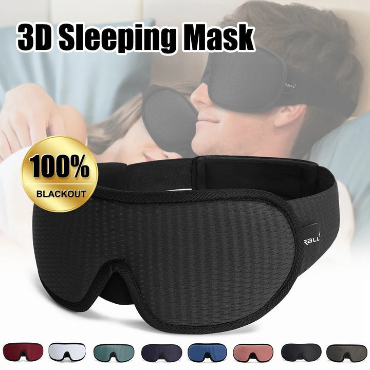 3D Sleeping Mask Block Out Light Soft Padded Sleep Mask For Eyes Slaapmasker Eye Shade Blindfold Sleeping Aid Face Mask Eyepatch - Too-Eazy