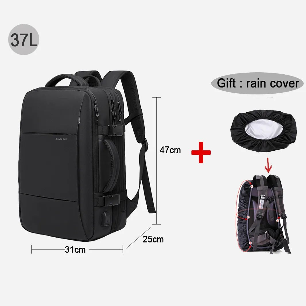 Travel Backpack Men Business Aesthetic Backpack School Expandable USB Bag Large Capacity 17.3 Laptop Waterproof Fashion Backpack - Too-Eazy