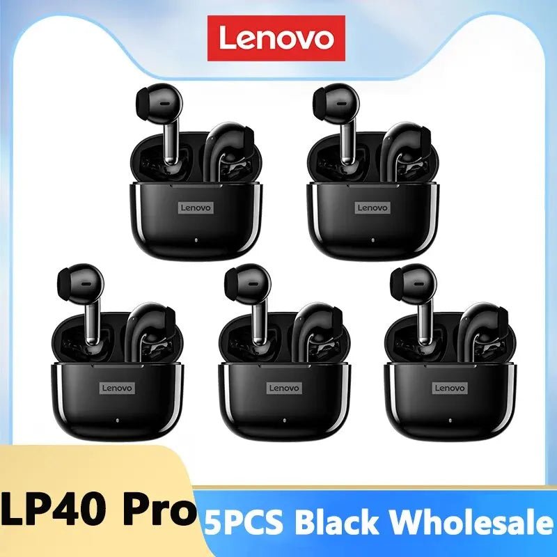 Lenovo LP40 Pro Earphones Bluetooth 5.0 Wireless Sports Headphone Waterproof Earbuds with Mic Touch Control TWS Headset - Too-Eazy