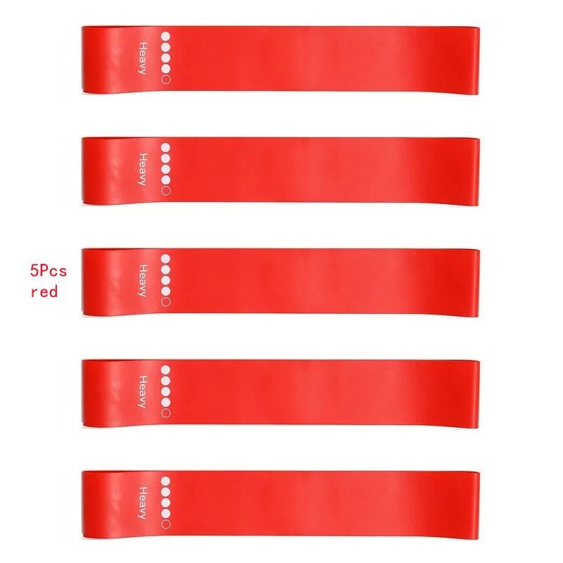 5Pcs/Set Yoga Resistance Rubber Bands Bodybuilding Elastic Bands Pilates Exercise Workout Bands Expander Belt Fitness Equipment - Too-Eazy