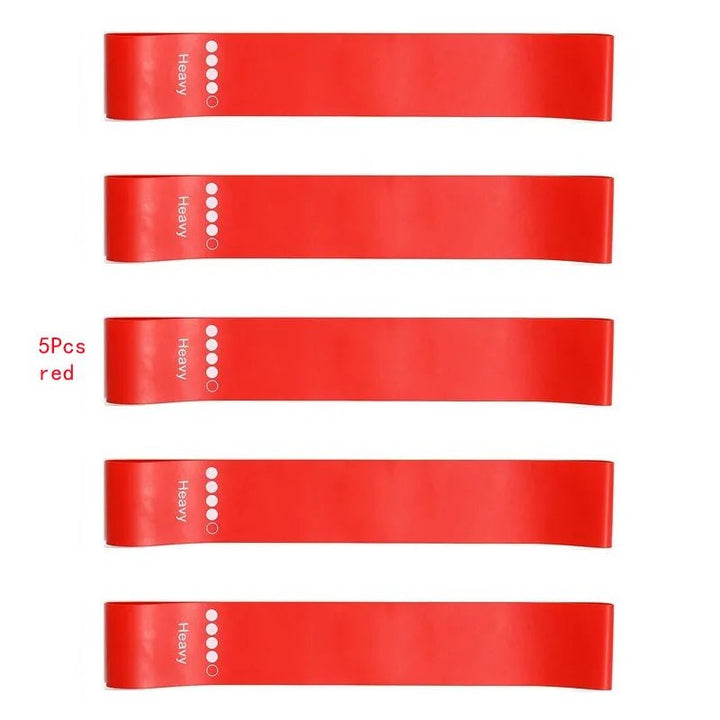 5Pcs/Set Yoga Resistance Rubber Bands Bodybuilding Elastic Bands Pilates Exercise Workout Bands Expander Belt Fitness Equipment - Too-Eazy