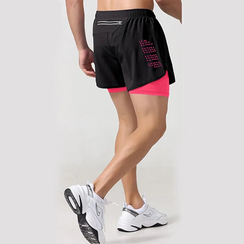 2023 Sport Shorts Men Sportswear Double-deck Training Short Pant Summer 2 In 1 Beach Homme Clothing Jogging Gym Running Shorts - Too-Eazy