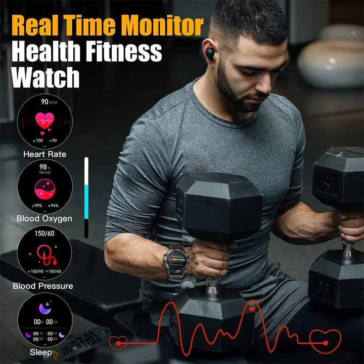 MELANDA Steel 1.39" Bluetooth Call Smart Watch Men Sports Fitness Tracker Watches IP68 Waterproof Smartwatch for Android IOS K52 - Too-Eazy