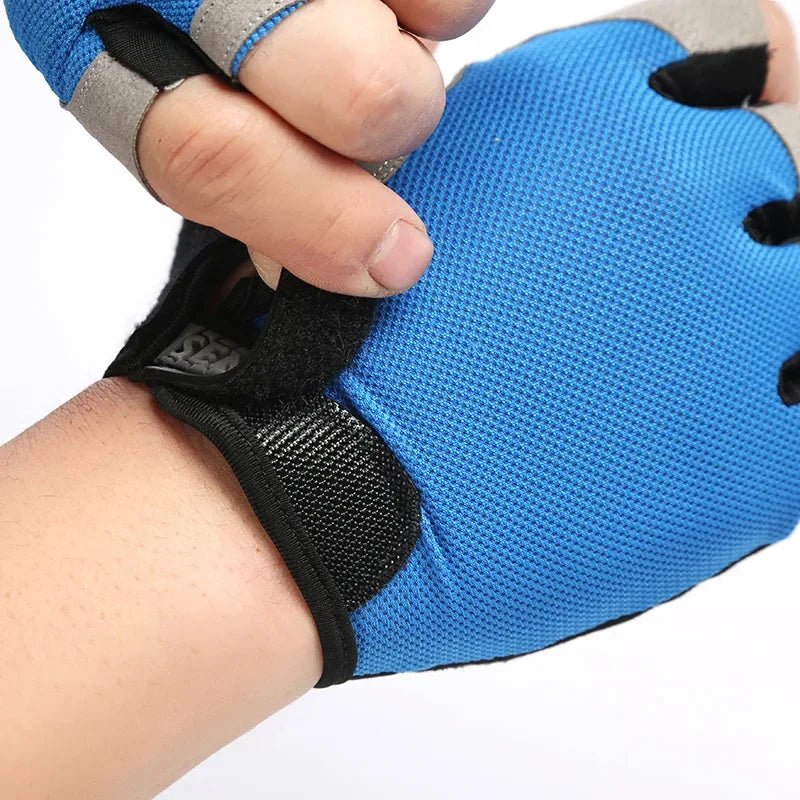 Anti Slip Shock Breathable Half Finger Gloves Breathable Cycling Gloves Fitness Gym Bodybuilding Crossfit Exercise Sports Gloves - Too-Eazy